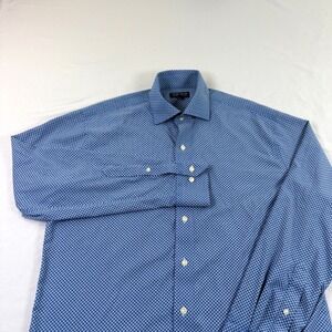 Peter Millar Shirt Mens Medium Blue Crown Crafted Button Up Performance Stretch